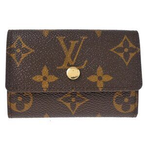 Louis Vuitton Monogram Porte Monnaie Plat Coin Case Wallet M61930 MI4047 165755